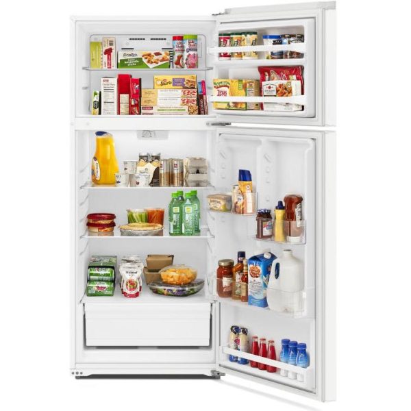 Amana 28-inch, 16.4 cu. ft. Freestanding Top Freezer Refrigerator ARTX3028PW Supply