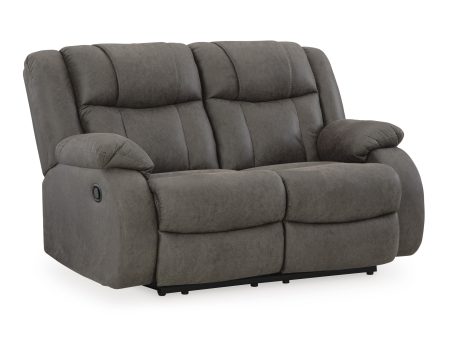 Signature Design by Ashley First Base Reclining Leather Look Loveseat 6880486C Online Sale