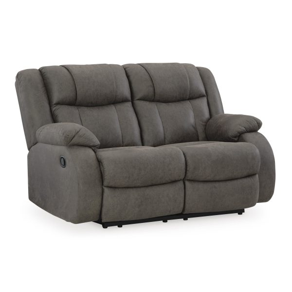 Signature Design by Ashley First Base Reclining Leather Look Loveseat 6880486C Online Sale