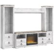 Signature Design by Ashley Willowton W267W4 4 pc Entertainment Center with Electric Fireplace Sale