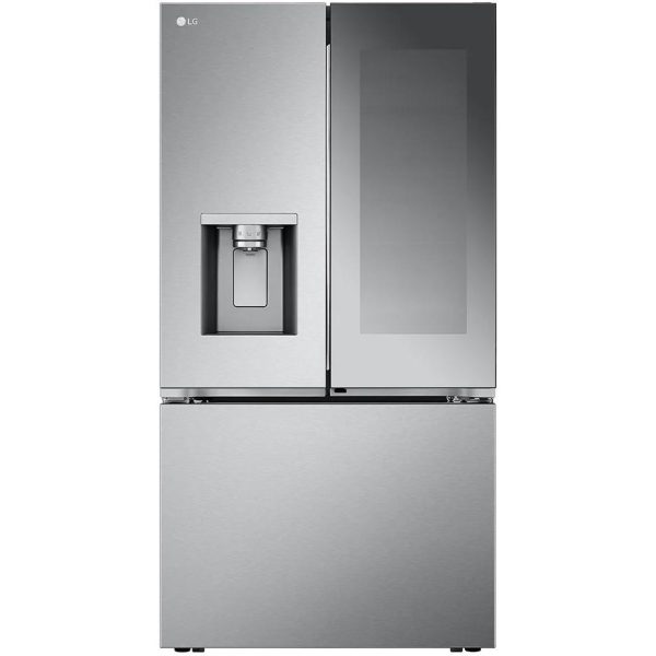 LG 36-inch, 26 cu. ft. Counter-Depth MAX™ French 3-Door Refrigerator with Mirror InstaView® LRYKC2606S For Discount