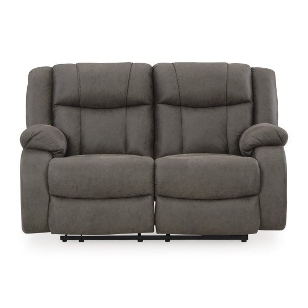 Signature Design by Ashley First Base Reclining Leather Look Loveseat 6880486C Online Sale