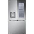 LG 36-inch, 26 cu. ft. Counter-Depth MAX™ French 3-Door Refrigerator with Mirror InstaView® LRYKC2606S For Discount