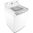 LG 5.6 cu. ft. Top Loading Washer with 4-Way™ Agitator and TurboDrum™ Technology WT7155CW For Discount