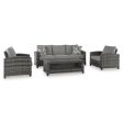 Signature Design by Ashley Oasis Court P335-081 Sofa Chairs Table Set Discount