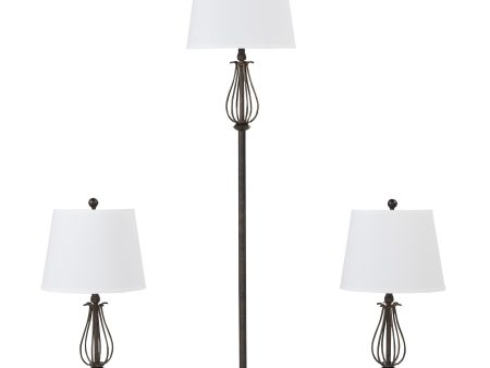 Signature Design by Ashley Brycestone Lamp Set L204526 For Sale