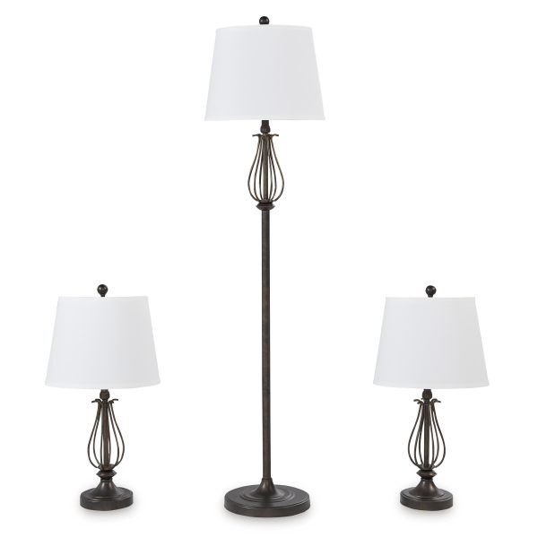 Signature Design by Ashley Brycestone Lamp Set L204526 For Sale