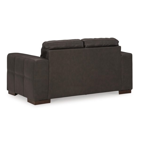 Signature Design by Ashley Luigi Stationary Leather Match Loveseat 5650635C Discount