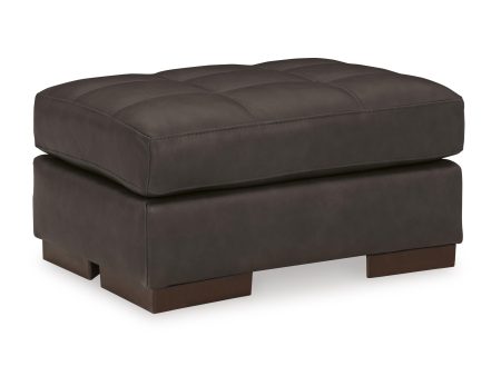 Signature Design by Ashley Luigi Leather Match Ottoman 5650614C Online now