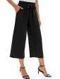 Famulily Pantalones largos de mujer para el tiempo libre, pantalones de pierna ancha, pantalones de talle alto, elegantes para mujer, monocolor, pantalones para el tiempo libre, con cinturón, Negro, XXL Reacondicionado Fashion