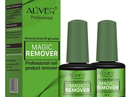 Magic Remover, 2 Piezas Removedor de esmalte de uñas Magic Gel para quitar el esmalte de uñas rápido y fácil - Sin papel de aluminio, sin envoltura, retirado de forma segura y suave sin causar daño Embalaje Deteriorado Sale