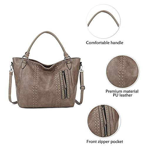 Dirrona Moda Bolso De Mujer Casual Bolsos Mujer Viajes Bolso Bandolera PU Cuero Bolso Trabajo Compras Gran Capacidad Bolsos Cruzados Mujer Caqui Online Hot Sale