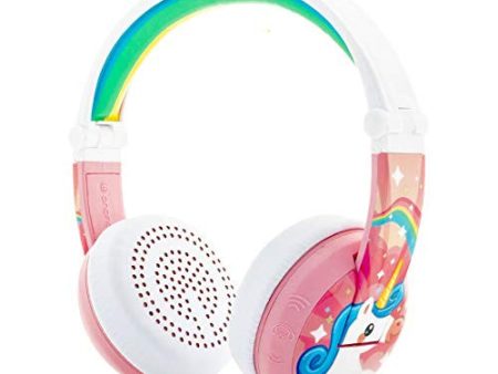 Onanoff BuddyPhones WAVE, Waterproof Wireless Bluetooth Volume-Limiting Kids Headphones, 20-Hour Battery Life, 4 Volume Settings of 75, 85, 94db and StudyMode, Includes Backup Cable for Sharing, Pink Reacondicionado Online Hot Sale